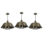 Pendente Chapéu Vintage Readyne Bronze Kit Com 3