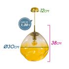 Pendente Chris C/ Cúpula Sopro Em Vidro Degradê Ouro St1720