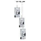 Pendente Cilindrica Triplo De Cupula 14x25cm Jornal