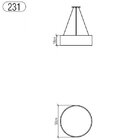 Pendente Cilíndrico 50cm Accord Imbuia
