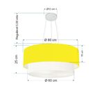 Pendente Cilíndrico Amarelo E Branco Mj-4073 Para Mesa De Jan