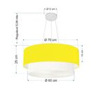 Pendente Cilíndrico Amarelo E Branco Mj-4179 Para Mesa De Jan