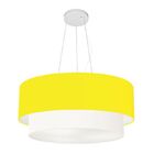 Pendente Cilíndrico Amarelo E Branco Mj-4179 Para Mesa De Jan