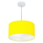 Pendente Cilíndrico Amarelo Mj-4099 Para Mesa De Jantar E Est