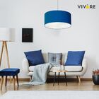 Pendente Cilíndrico Azul Marinho Mj-4101 Para Mesa De Jantar