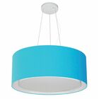 Pendente Cilíndrico Azul Turquesa Mj-4124 Para Mesa De Jantar