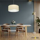 Pendente Cilíndrico Bege Mj-4049 Para Mesa De Jantar E Estar