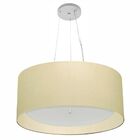 Pendente Cilíndrico Bege Mj-4145 Para Mesa De Jantar