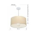 Pendente Cilíndrico Bege Mj-4169 Para Mesa De Jantar E Estar