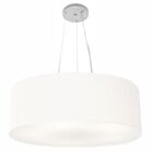 Pendente Cilíndrico Branco Mj-4010 Para Mesa De Jantar E Estar