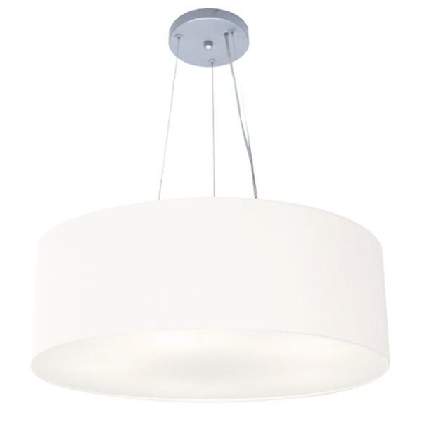 Pendente Cilíndrico Branco Mj-4064 Para Mesa De Jantar E Estar