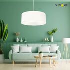 Pendente Cilíndrico Branco Mj-4079 Para Mesa De Jantar E Estar