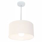 Pendente Cilíndrico Branco Mj-4146 Para Mesa De Jantar E Estar