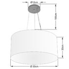 Pendente Cilíndrico Branco Mj-4189 Para Mesa De Jantar E Estar