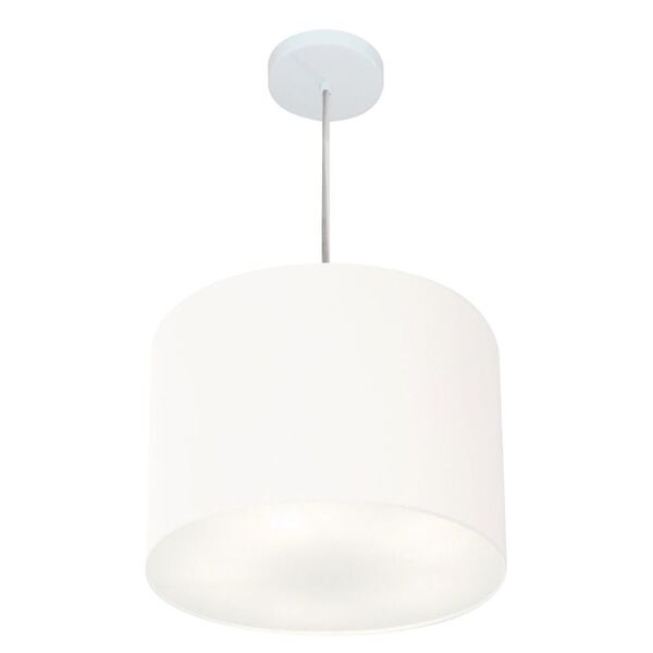 Pendente Cilíndrico Branco Mj-4216 Para Mesa De Jantar E Estar