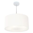 Pendente Cilíndrico Branco Mj-4245 Para Mesa De Jantar E Estar