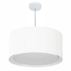 Pendente Cilíndrico Branco Mj-4289 Para Mesa De Jantar E Estar