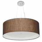 Pendente Cilíndrico Café E Branco Mj-4142 Para Mesa De Jantar