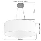 Pendente Cilíndrico Café Mj-4010 Para Mesa De Jantar E Estar