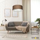 Pendente Cilíndrico Café Mj-4080 Para Mesa De Jantar E Estar