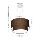 Pendente Cilíndrico Café Mj-4158 Para Mesa De Jantar E Estar