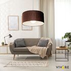 Pendente Cilíndrico Café Mj-4207 Para Mesa De Jantar E Estar