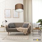 Pendente Cilíndrico Café Mj-4216 Para Mesa De Jantar E Estar