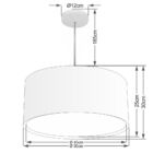 Pendente Cilíndrico Café Mj-4288 Para Mesa De Jantar E Estar