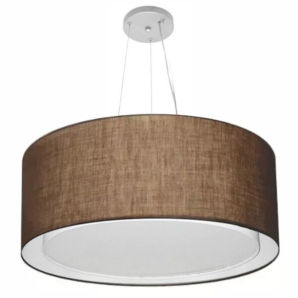 Pendente Cilíndrico Café Mj-4302 Para Mesa De Jantar E Estar