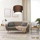 Pendente Cilíndrico Café Mj-4357 Para Mesa De Jantar E Estar