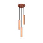 Pendente Cilíndrico Cobre 3 Lâmpadas Attena Essential Slim E27 1,2x12cm