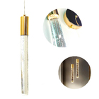 Pendente Cilindrico Cristal Vidro Bolhas Dourado Luminária Mo