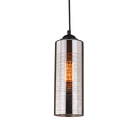 Pendente Cilíndrico De Vidro 3020 Taschibra Cromado