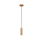 Pendente Cilíndrico Dourado Attena Essential Slim E27 1,2x12cm