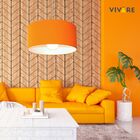 Pendente Cilíndrico Laranja Mj-4052 Para Mesa De Jantar E Est