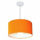Pendente Cilíndrico Laranja Mj-4146 Para Mesa De Jantar E Est
