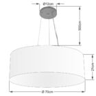 Pendente Cilíndrico Laranja Mj-4150 Para Mesa De Jantar E Est