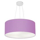 Pendente Cilíndrico Lilás Mj-4047 Para Mesa De Jantar E Estar