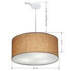 Pendente Cilíndrico Palha Mj-4100 Para Mesa De Jantar E Estar