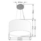 Pendente Cilíndrico Palha Mj-4123 Para Mesa De Jantar E Estar