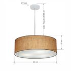 Pendente Cilíndrico Palha Mj-4132 Para Mesa De Jantar E Estar