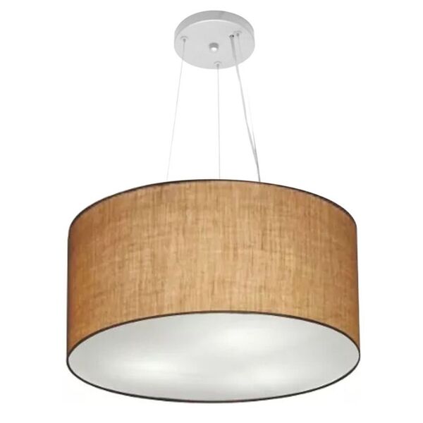 Pendente Cilíndrico Palha Mj-4185 Para Mesa De Jantar E Estar