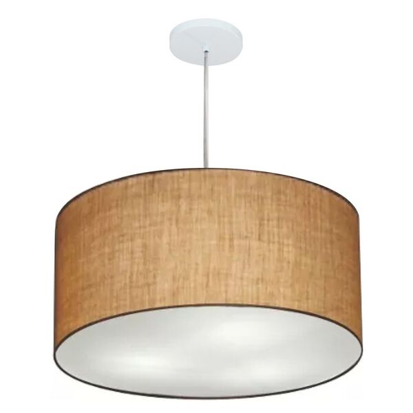 Pendente Cilíndrico Palha Mj-4215 Para Mesa De Jantar E Estar