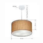 Pendente Cilíndrico Palha Mj-4244 Para Mesa De Jantar E Estar