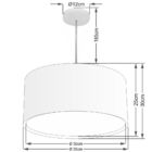 Pendente Cilíndrico Palha Mj-4296 Para Mesa De Jantar E Estar