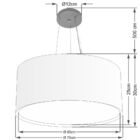 Pendente Cilíndrico Palha Mj-4303 Para Mesa De Jantar E Estar