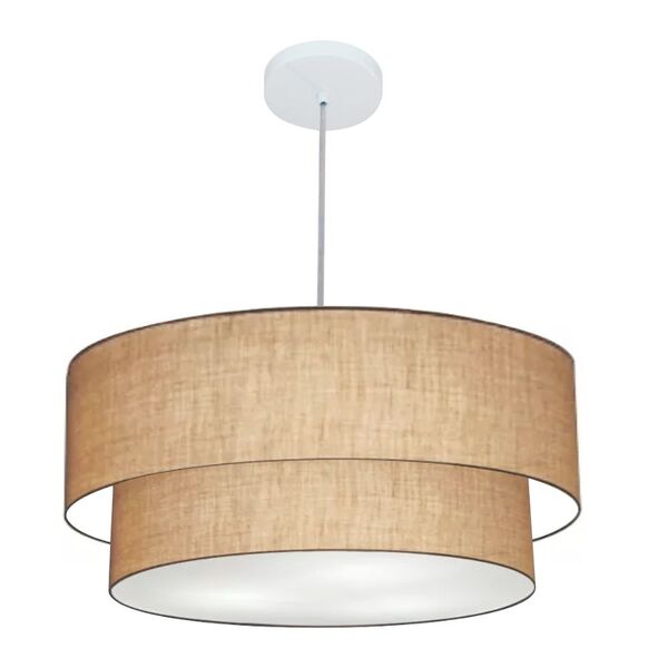 Pendente Cilíndrico Palha Mj-4356 Para Mesa De Jantar E Estar