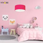 Pendente Cilíndrico Pink Mj-4100 Para Mesa De Jantar E Estar