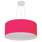 Pendente Cilíndrico Pink Mj-4124 Para Mesa De Jantar E Estar