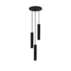 Pendente Cilíndrico Preto 3 Lâmpadas Attena Essential Slim E27 1,2x12cm